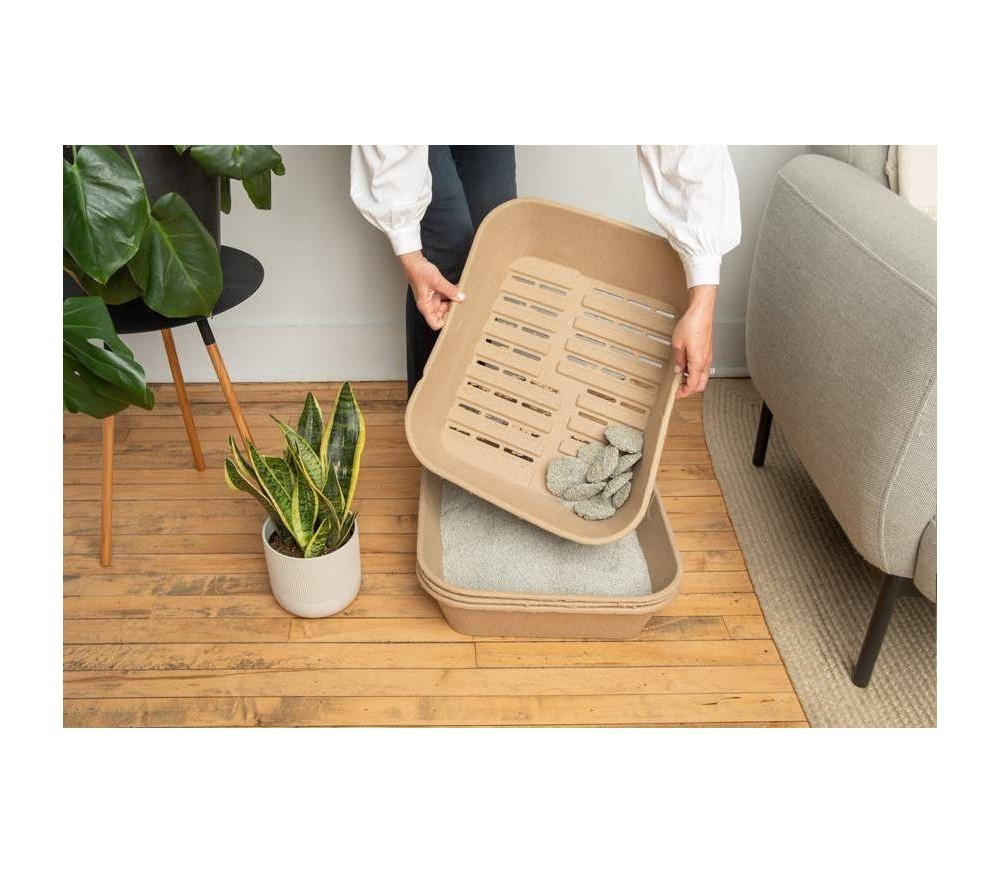 slide 2 of 6, Kitty Sift Disposable Sifting Cat Litter Box - L, 1 ct