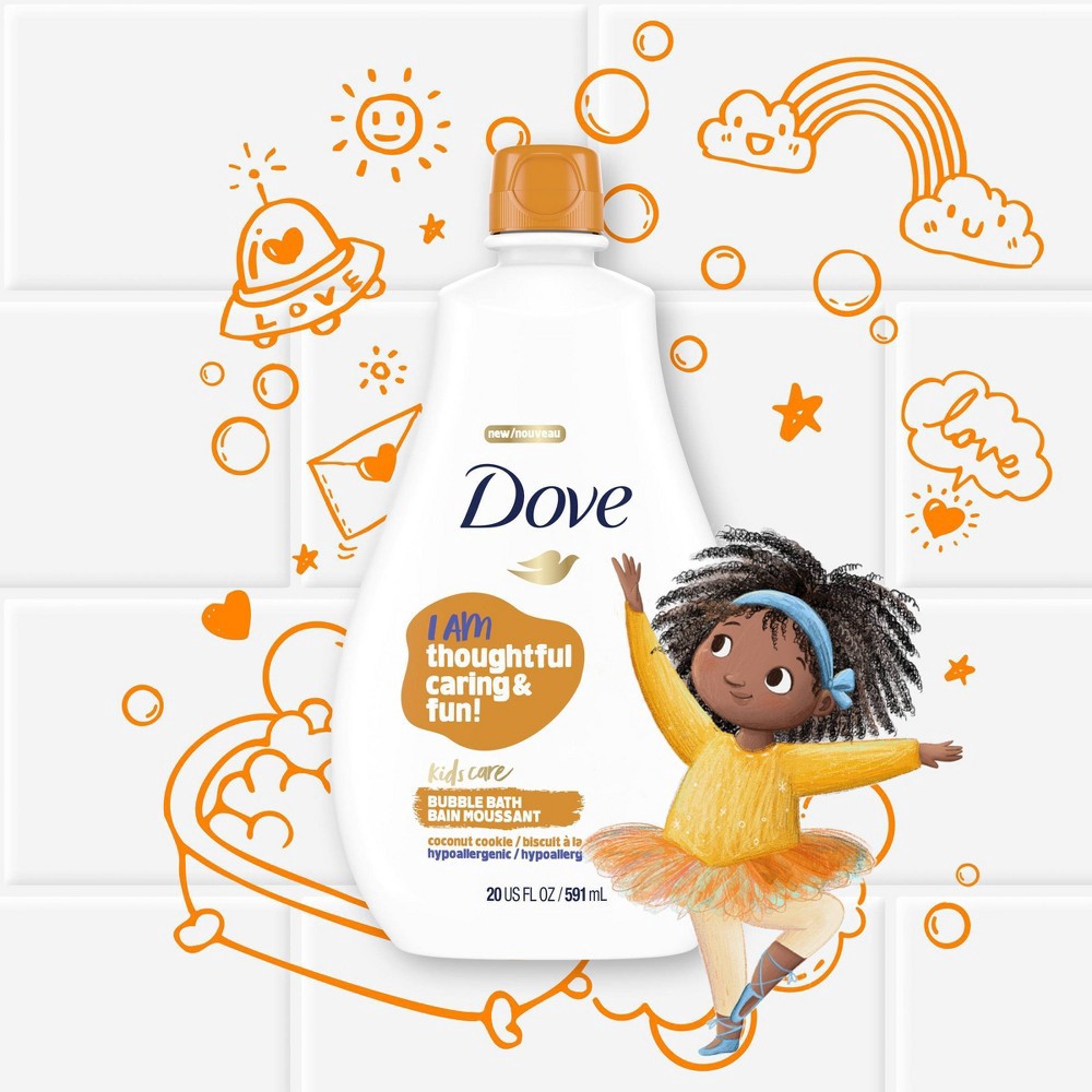 slide 3 of 7, Dove Beauty Kids Care Hypoallergenic Bubble Bath Coconut Cookie - 20 fl oz, 20 fl oz