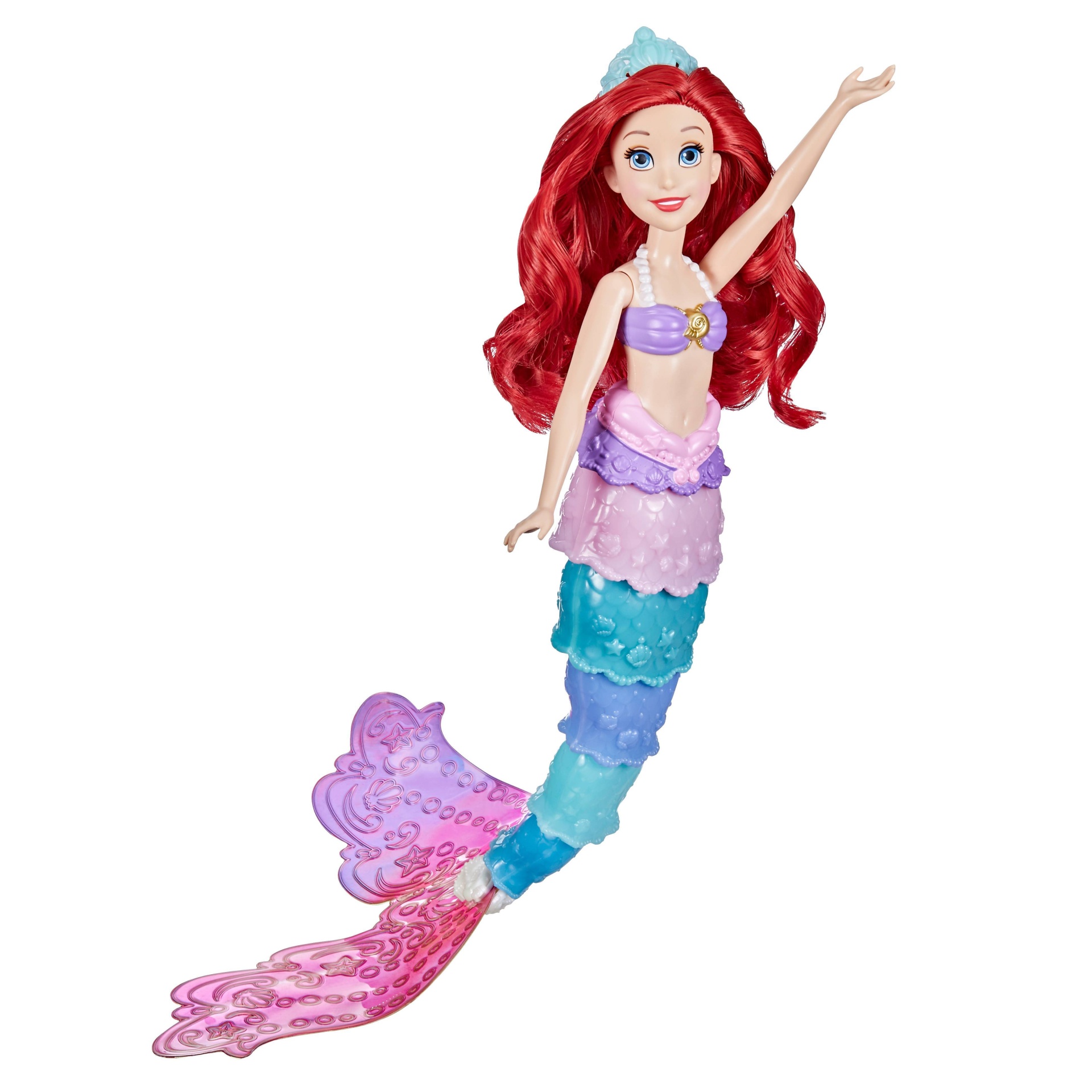 slide 1 of 9, Disney Princess Rainbow Reveal Ariel Fashion Doll, 1 ct