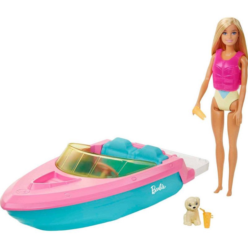 slide 1 of 6, ​Barbie Doll & Boat Playset, 1 ct