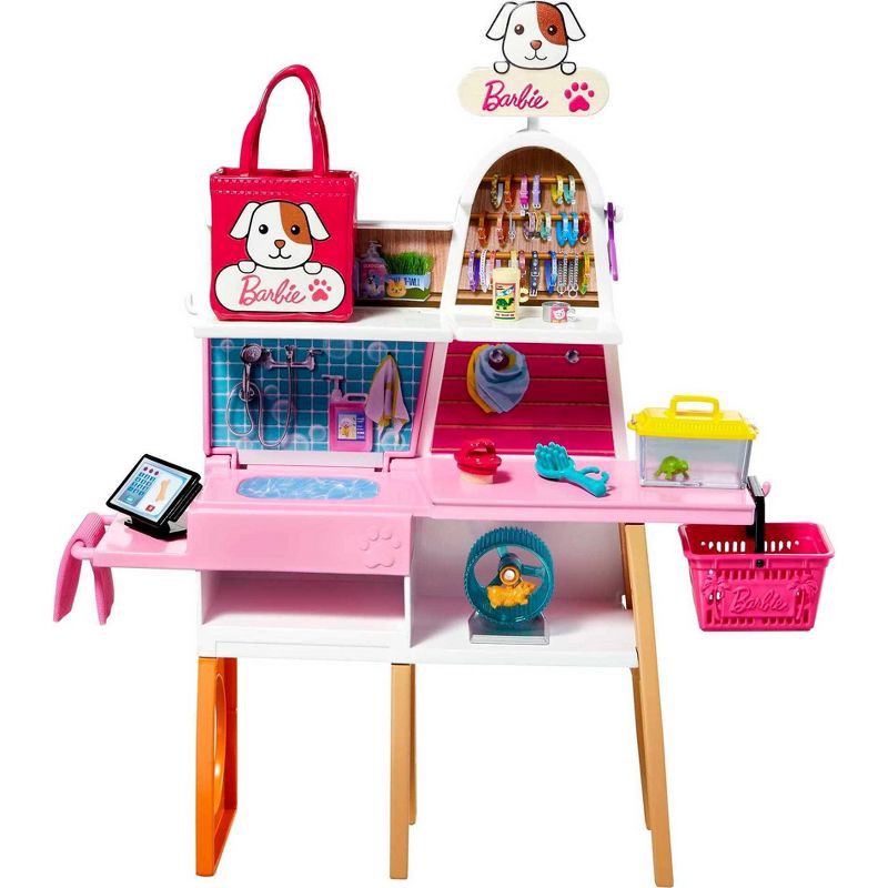 slide 4 of 6, Barbie Doll and Pet Boutique Playset with 4 Pets and Accessories, 1 ct