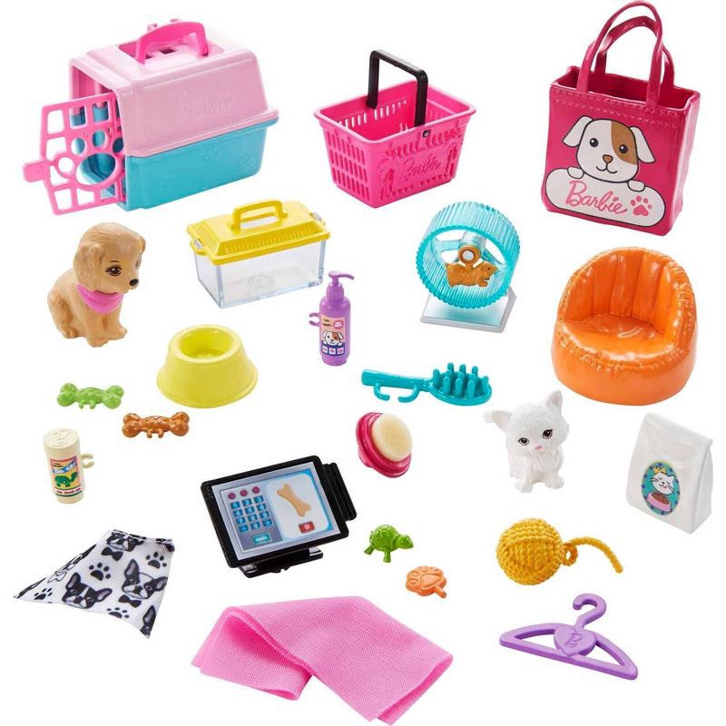 slide 5 of 6, Barbie Doll and Pet Boutique Playset with 4 Pets and Accessories, 1 ct