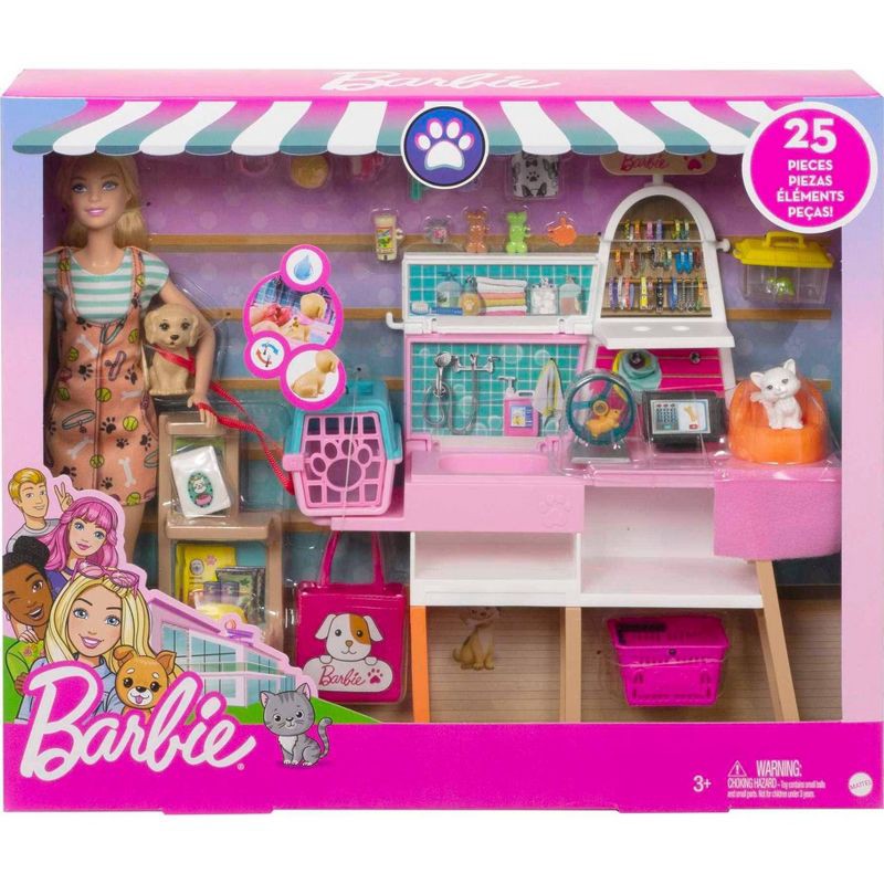 slide 6 of 6, Barbie Doll and Pet Boutique Playset with 4 Pets and Accessories, 1 ct