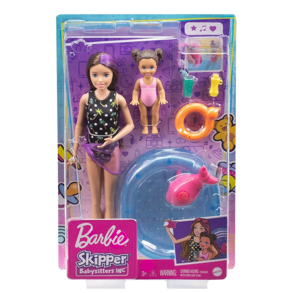 slide 6 of 6, Barbie Skipper Babysitters Inc Dolls and Playset - Pool, 1 ct