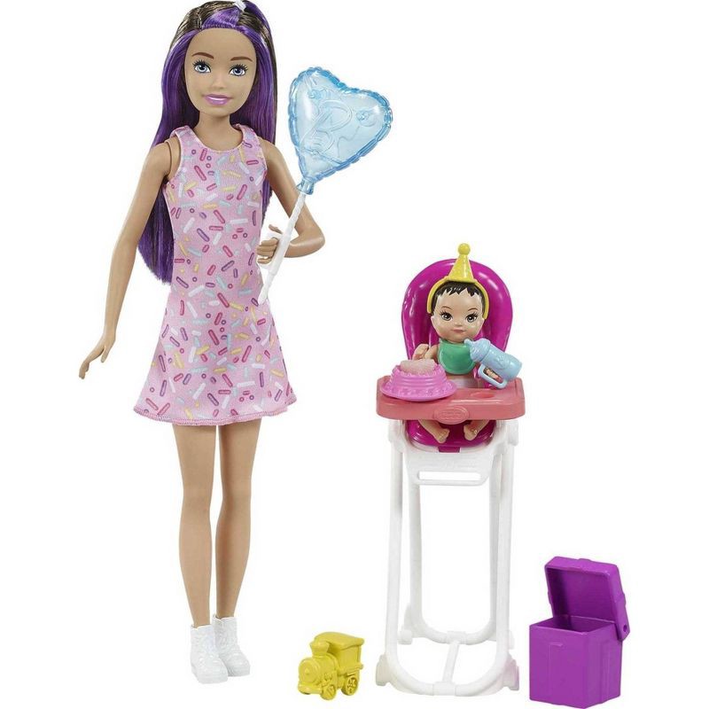 slide 1 of 1, Barbie Skipper Babysitters Inc Dolls and Playset - Brown/Purple Hair, 1 ct