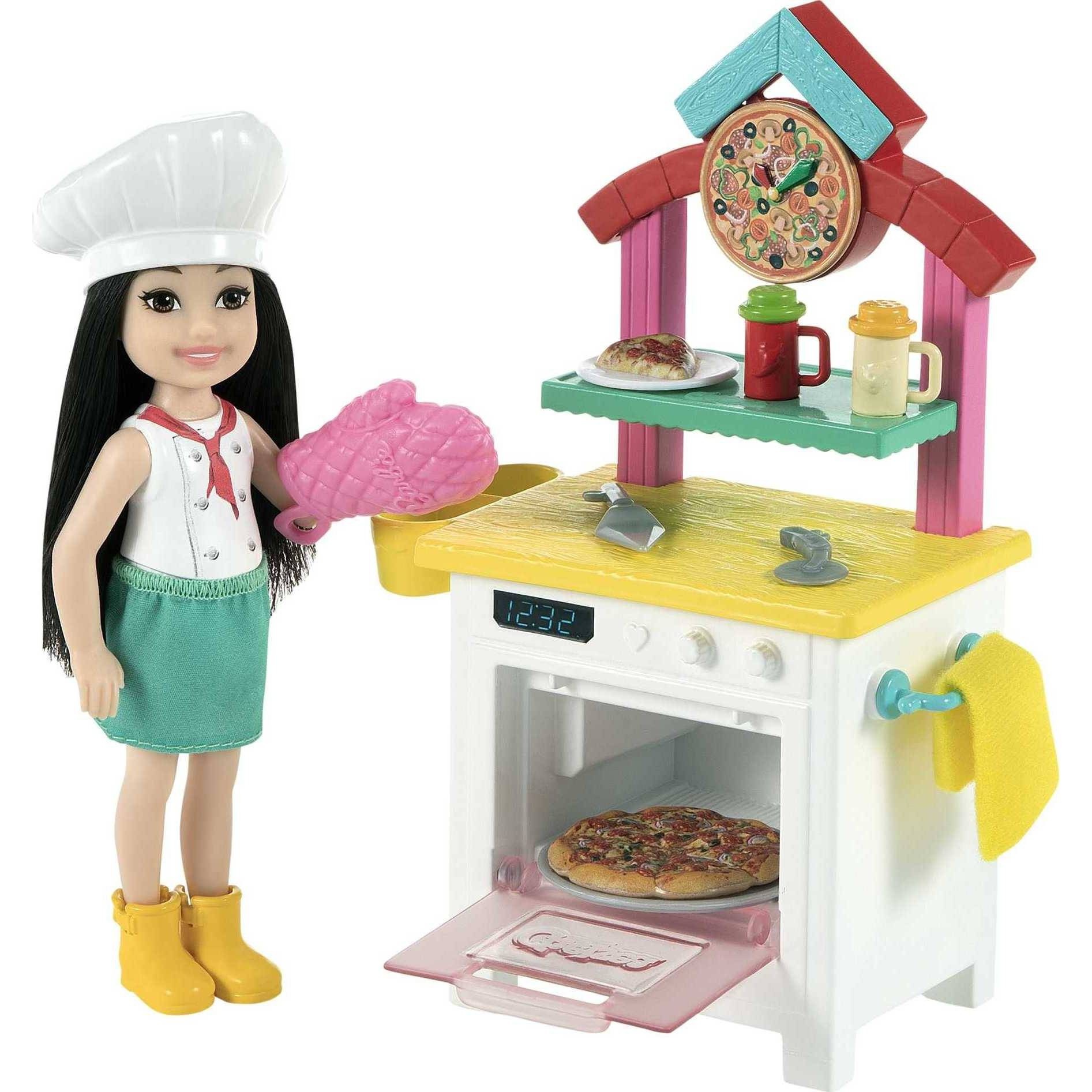 slide 1 of 6, ​Barbie Chelsea Can BePizza Chef Doll Playset, 1 ct