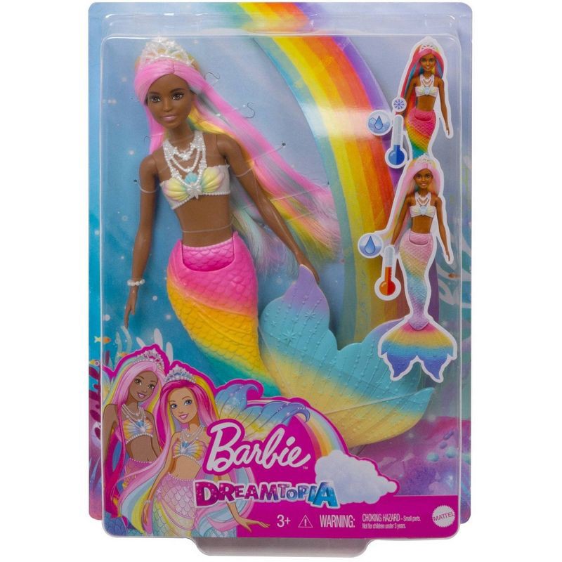 slide 5 of 6, Barbie Dreamtopia Rainbow Magic Mermaid Doll, 1 ct