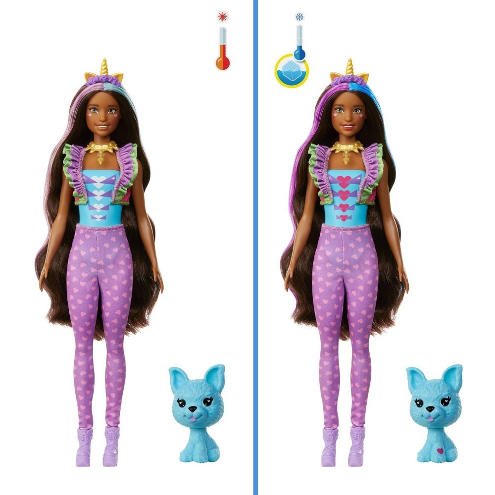 slide 2 of 6, Barbie Color Reveal Peel Unicorn Fashion Reveal Doll, 1 ct