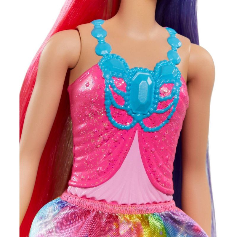 slide 4 of 6, ​Barbie Dreamtopia Royal Doll with Fantasy Hair and Rainbow Dress, 1 ct