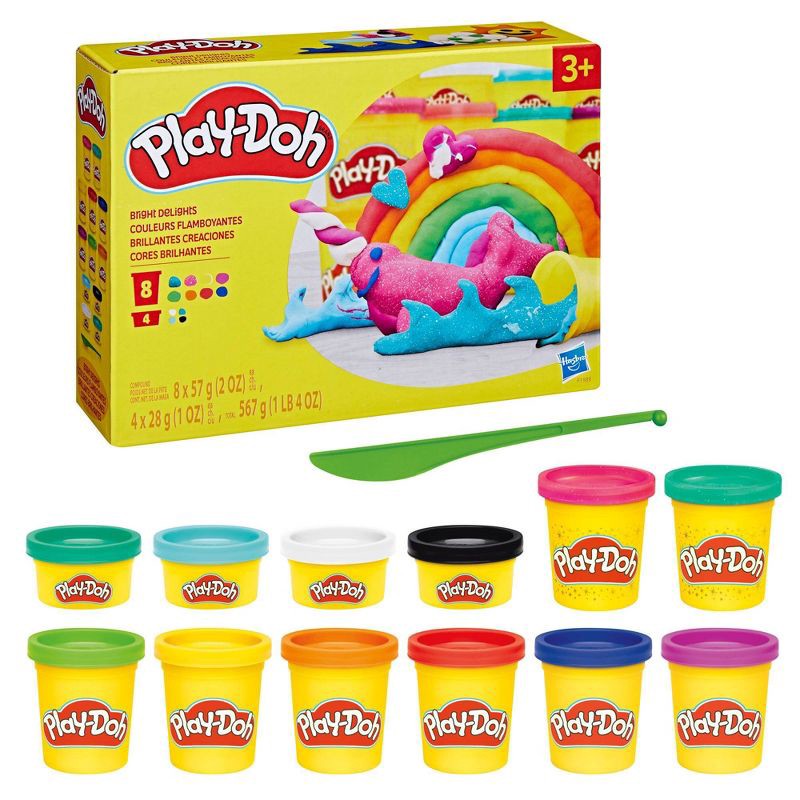 slide 1 of 8, Play-Doh Bright Delights Multipack - 12pc, Christmas Stocking Stuffers for Kids', 12 ct