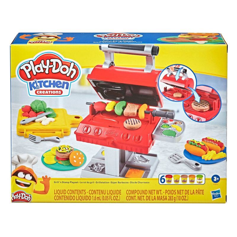 slide 1 of 10, Play-Doh Kitchen Creations Grill 'n Stamp Playset, 1 ct