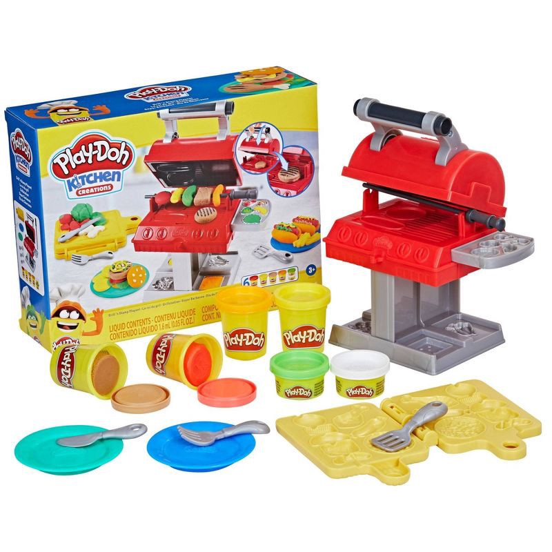 slide 4 of 10, Play-Doh Kitchen Creations Grill 'n Stamp Playset, 1 ct