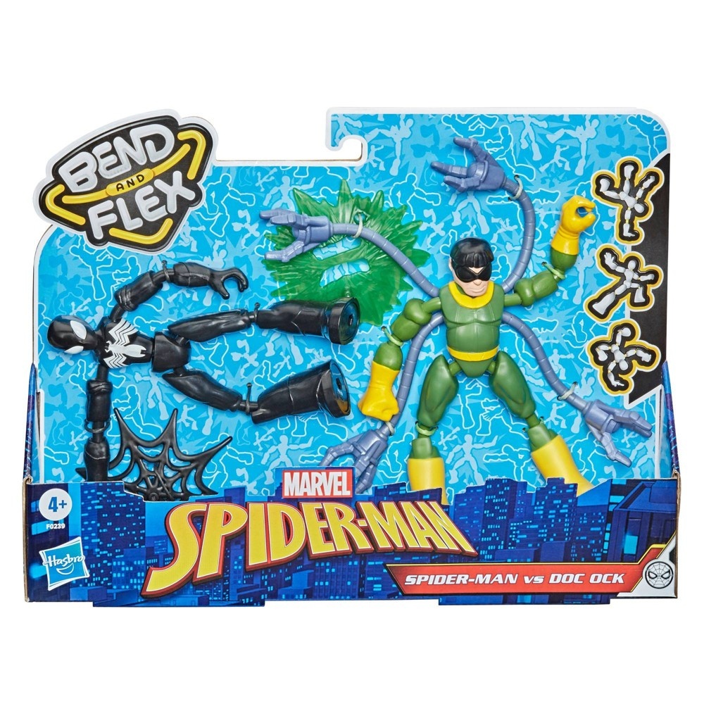 slide 2 of 9, Marvel Spider-Man Bend and Flex Black Suit Spider-Man Vs. Doc Ock, 1 ct