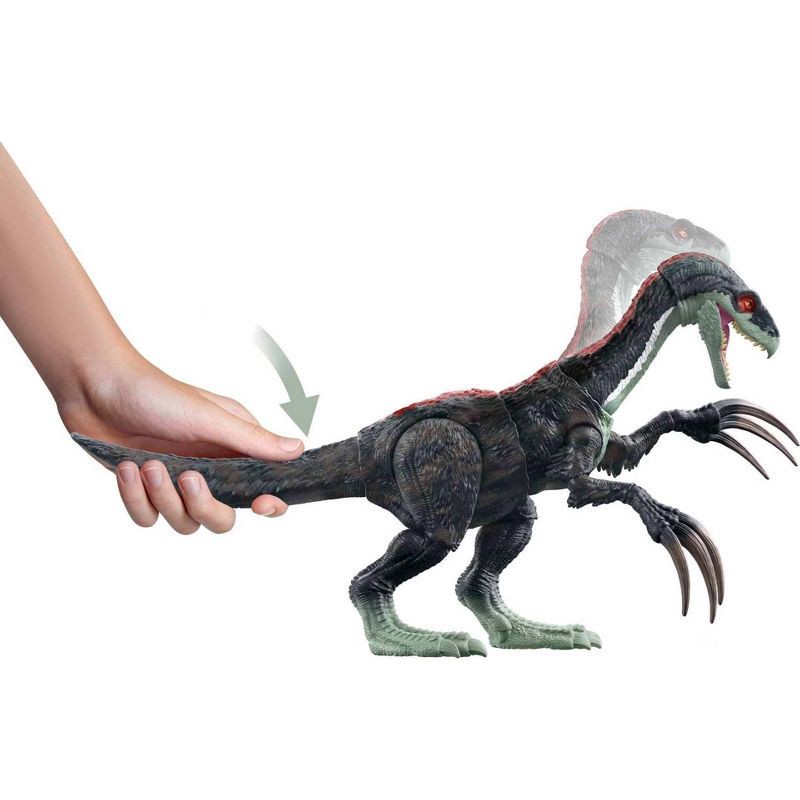 slide 3 of 6, Jurassic World: Dominion Sound Slashin' Slasher Therizinosaurus Dino Figure, 1 ct