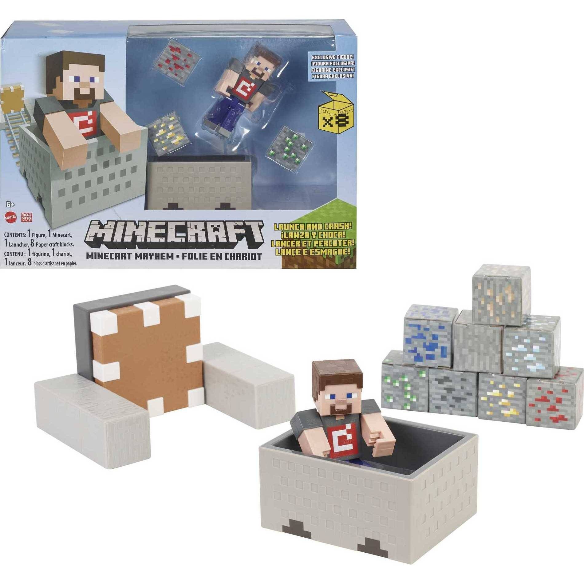 slide 1 of 6, Minecraft Minecart Mayhem Playset, 1 ct