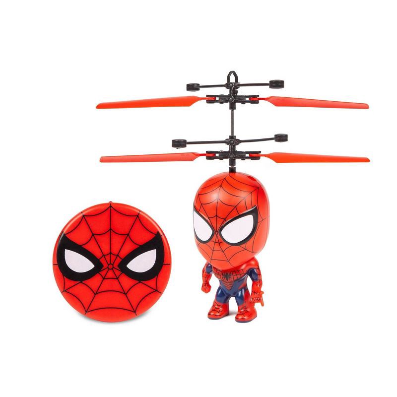 slide 1 of 3, World Tech Toys World Tech Marvel 3.5" Spider-Man Flying Figure IR Helicopter, 1 ct