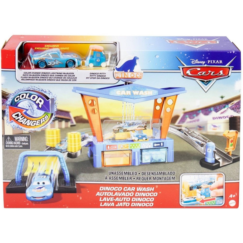 slide 2 of 6, Disney Pixar Cars Color Change Dinoco Car Wash Playset, 1 ct