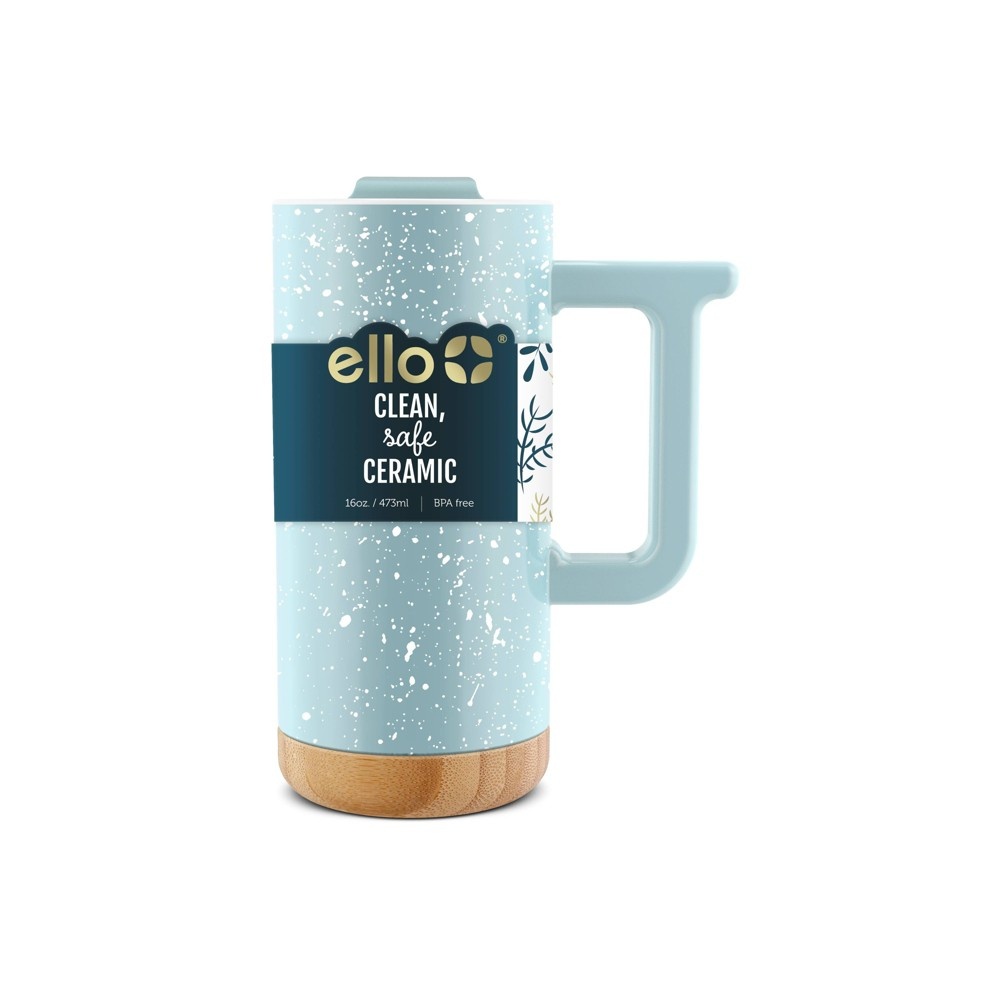 slide 2 of 4, Ello Ceramic Aspen Travel Mug Blue, 16 oz
