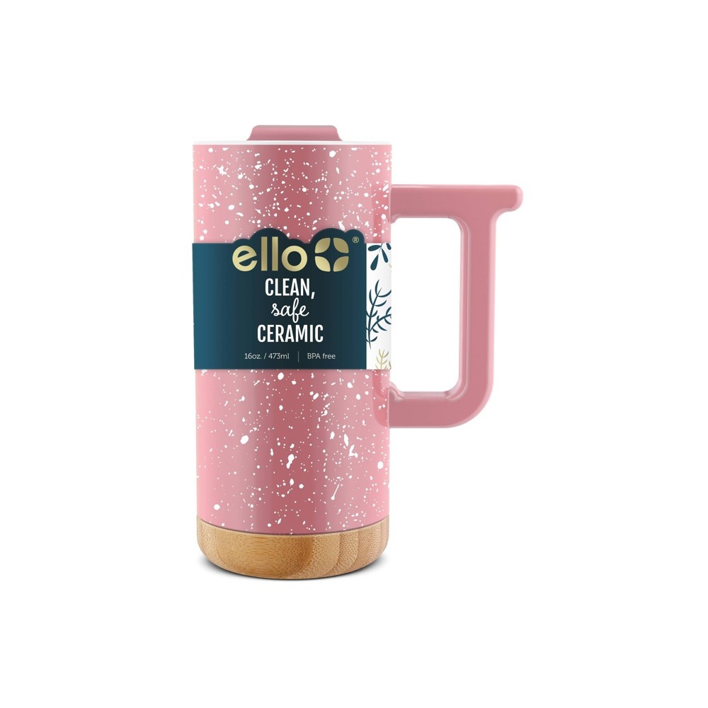 slide 2 of 4, Ello Ceramic Aspen Travel Mug Pink, 16 oz