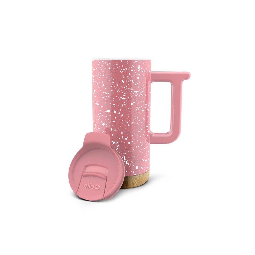 slide 3 of 4, Ello Ceramic Aspen Travel Mug Pink, 16 oz