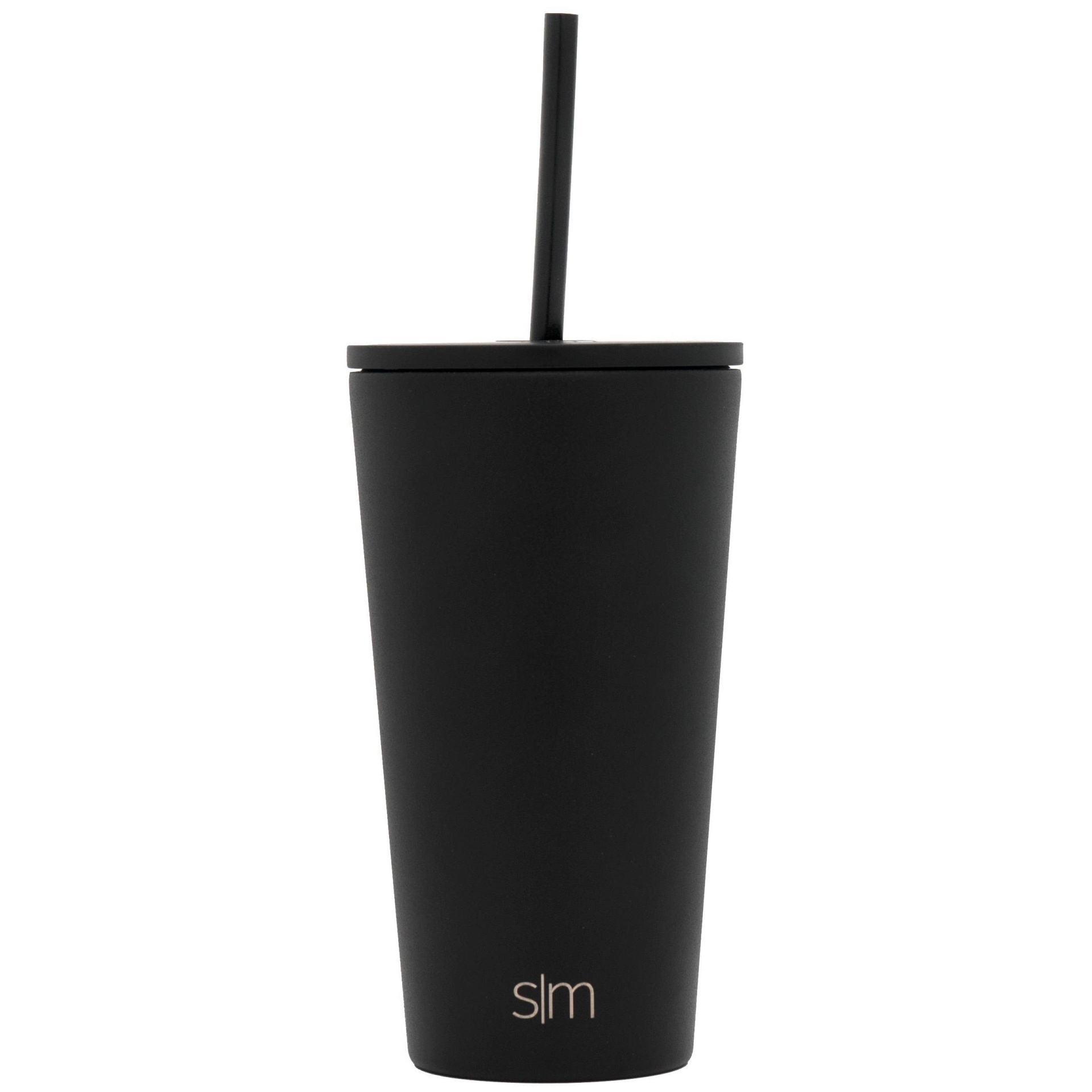 slide 1 of 3, Simple Modern Classic with Straw Lid Black, 16 oz