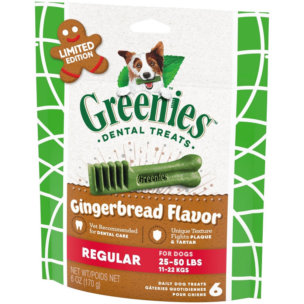 Greenies Gingerbread House Holiday Regular Dog Treats 6oz 6 oz