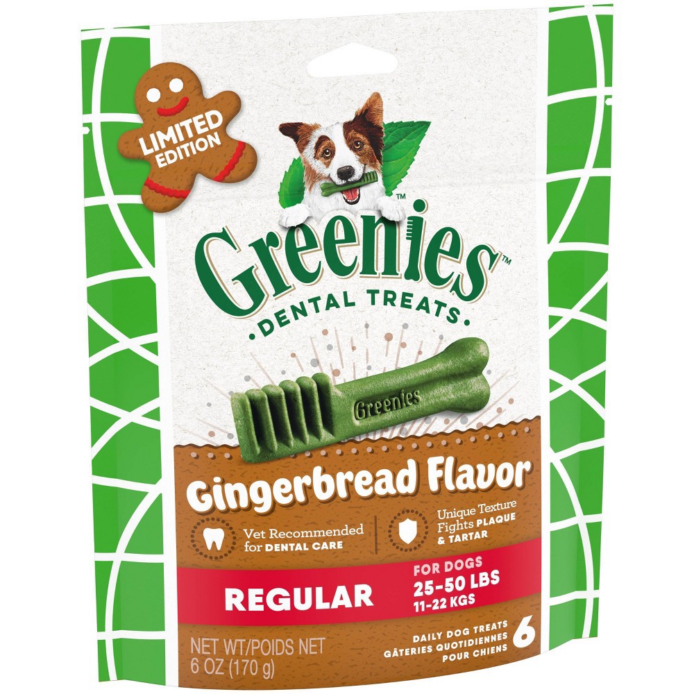 Greenies Gingerbread House Holiday Regular Dog Treats 6oz 6 oz