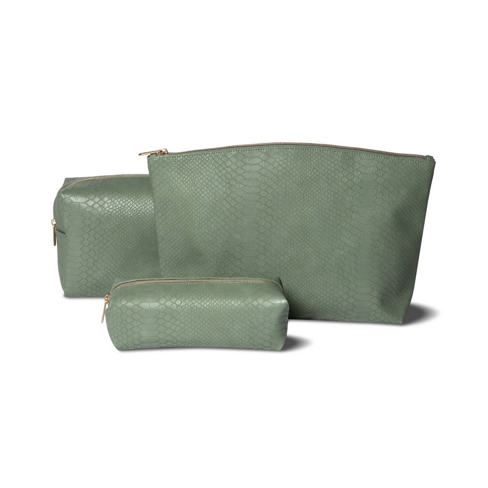 slide 3 of 3, Sonia Kashuk Loaf Makeup Bag - Sage Faux Snake, 1 ct