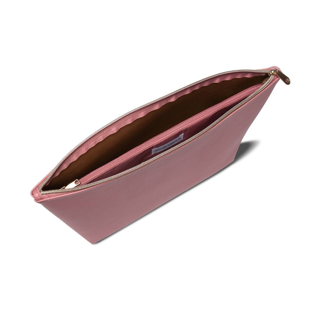 Sonia Kashuk Large Travel Makeup Pouch - Pink Faux Leather 1 ct | Shipt