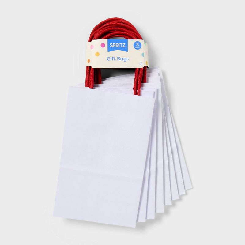 slide 3 of 4, 8ct Jr Tote Valentine's Day Gift Bag White - Spritz™, 8 ct