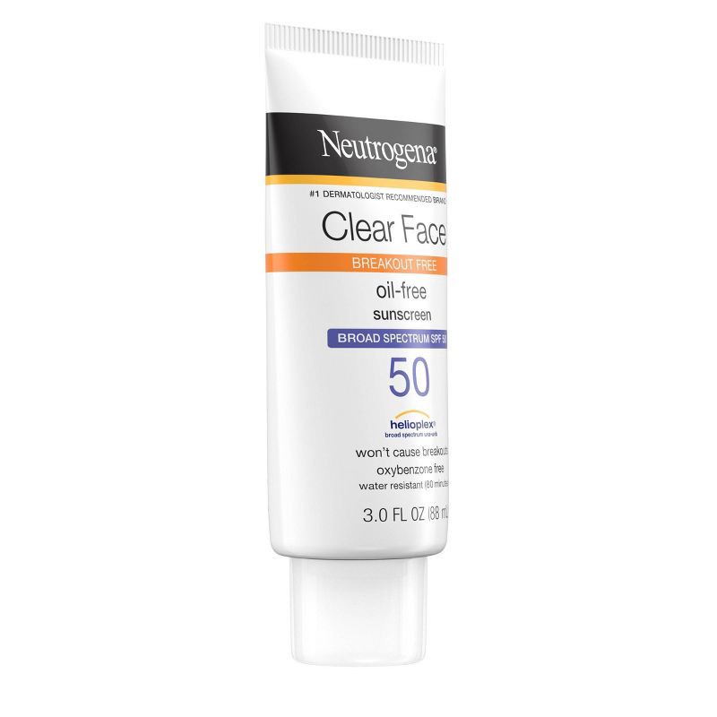 slide 4 of 7, Neutrogena Clear Face Sunscreen Lotion, SPF 50, 3oz, 3 oz