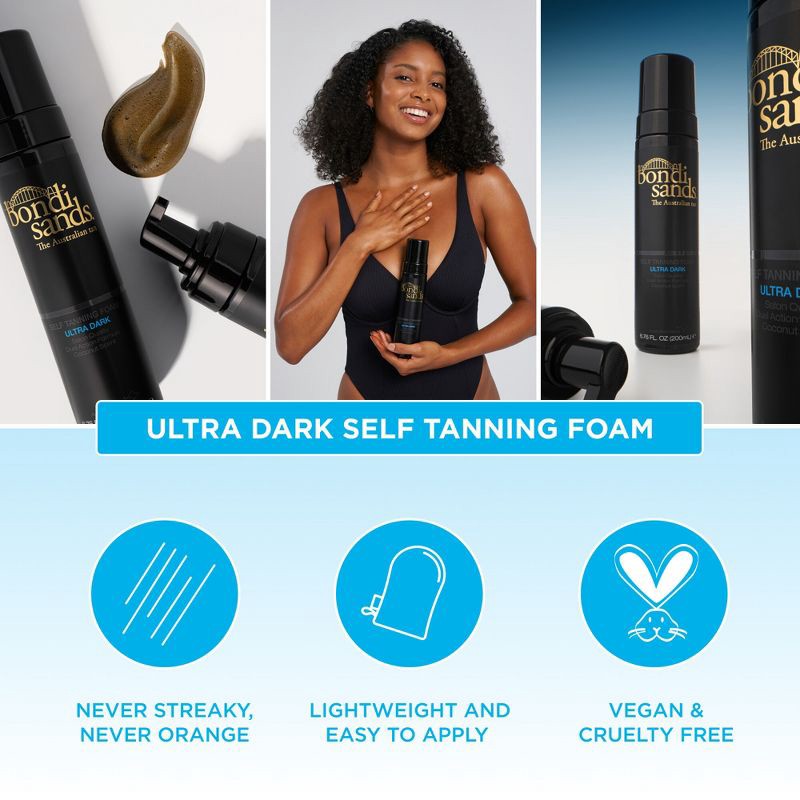 slide 5 of 10, Bondi Sands Self Tanner Tanning Foam - Ultra Dark - 6.76 fl oz, 6.76 fl oz