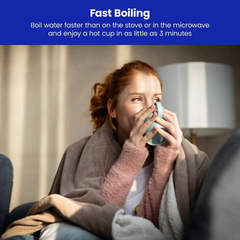 slide 5 of 8, Chefman 1.8L Rapid-Boil Kettle with Temperature Control and Tea Infuser - Stainless Steel, 1.8 liter