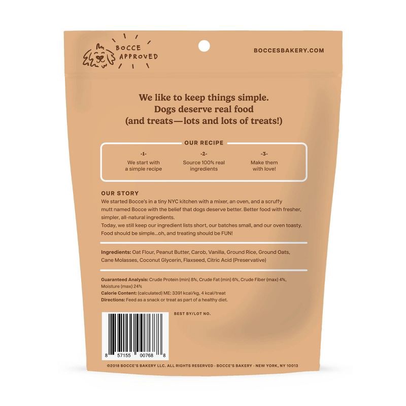 slide 2 of 3, Bocce's Bakery Mud Pie Oh My Training with Vanilla, Carob and Peanut Butter Flavor Dog Treats - 6oz, 6 oz