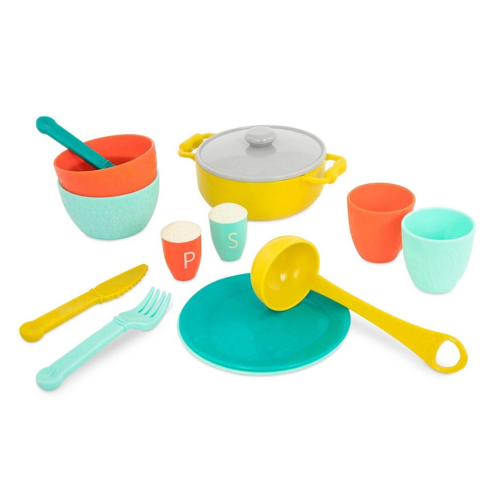 slide 4 of 6, B. toys - Toy Cooking Accessories - Mini Chef Kitchen Set, 1 ct