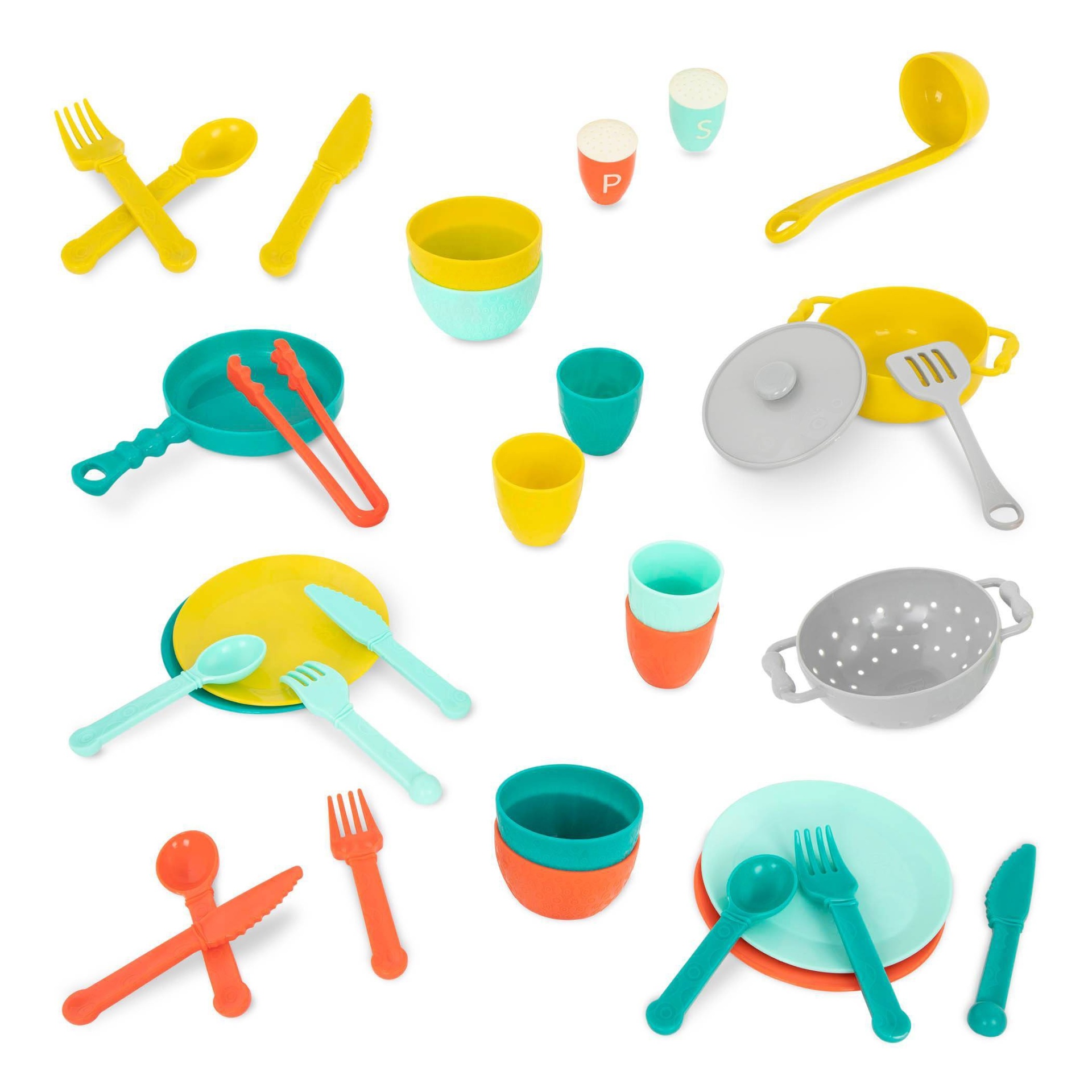 slide 1 of 6, B. toys - Toy Cooking Accessories - Mini Chef Kitchen Set, 1 ct