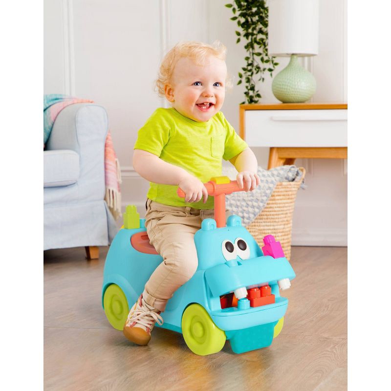 slide 2 of 7, B. toys Ride On Toy with Blocks - Ride & Chomp: Educational Kids Pedal and Push Vehicle, 1 ct