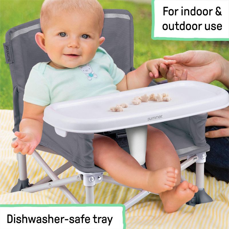 slide 3 of 12, Summer Infant Pop 'N Sit Portable Infant Booster Seat - Sport Gray, 1 ct