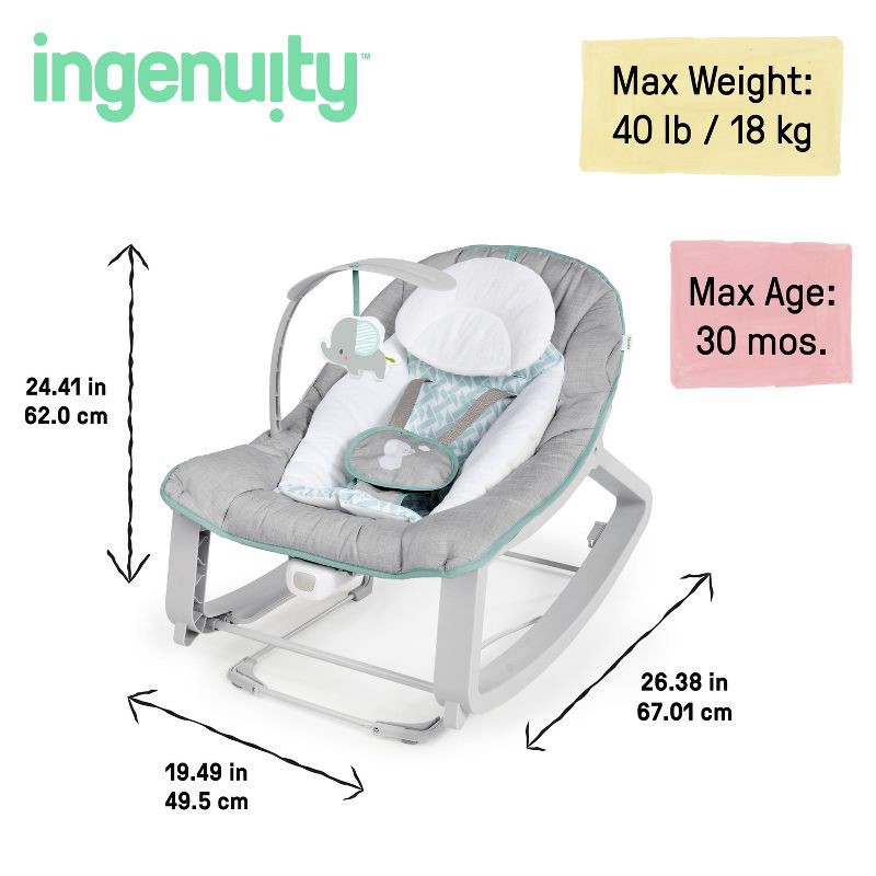slide 6 of 12, Ingenuity Keep Cozy 3-in-1 Grow with Me Baby Bouncer, Rocker & Toddler Seat - Weaver, 1 ct