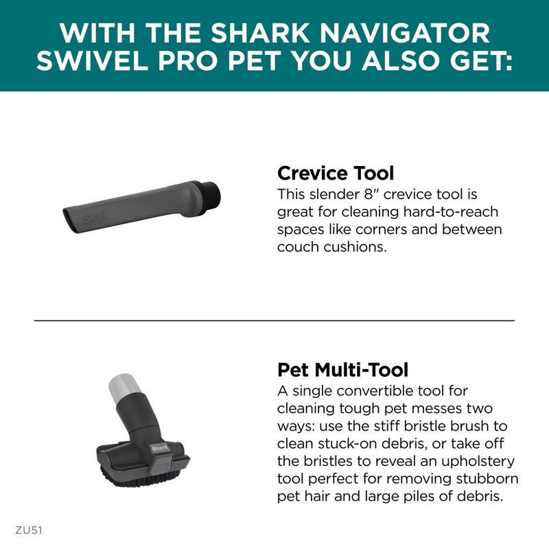 slide 8 of 11, Shark Navigator Swivel Pro Pet Upright Vacuum with Self-Cleaning Brushroll - ZU51, 1 ct