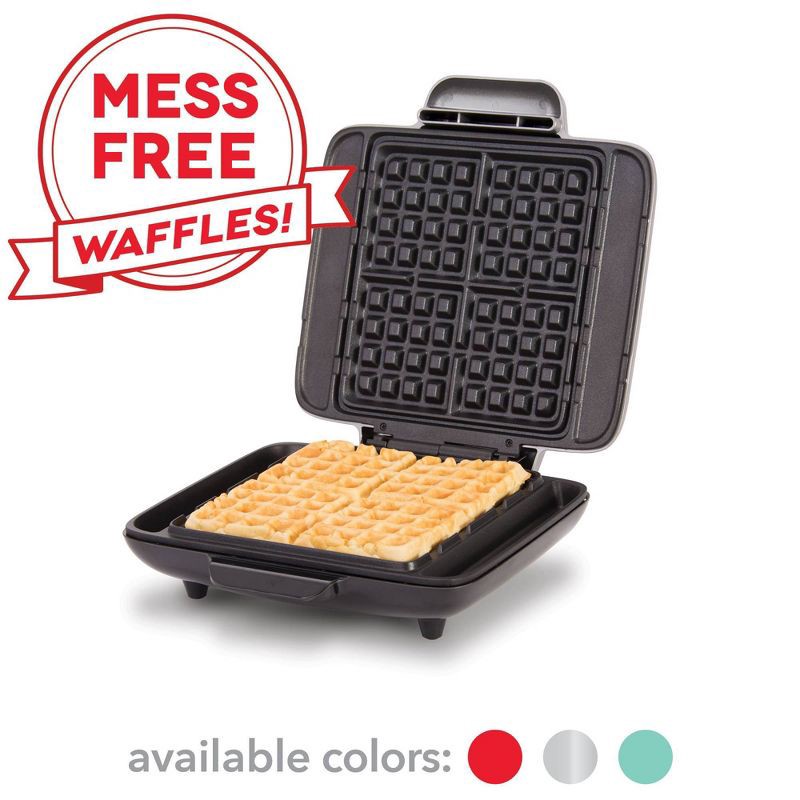 slide 7 of 15, Dash No-Drip Nonstick Belgian Waffle Maker - Graphite: Aluminum & Plastic, 1200W, Nonstick Surface, 99 sq in Grill Area, 1 ct