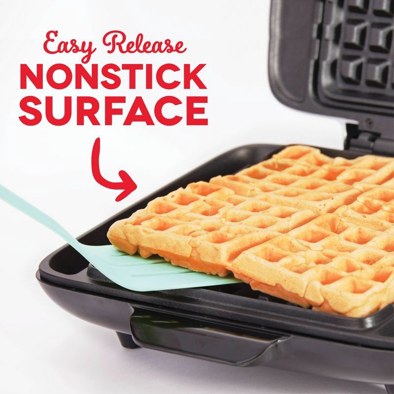 slide 10 of 15, Dash No-Drip Nonstick Belgian Waffle Maker - Graphite: Aluminum & Plastic, 1200W, Nonstick Surface, 99 sq in Grill Area, 1 ct