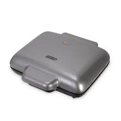 Dash No-Drip Nonstick Belgian Waffle Maker - Graphite: Aluminum & Plastic, 1200W, Nonstick Surface, 99 sq in Grill Area