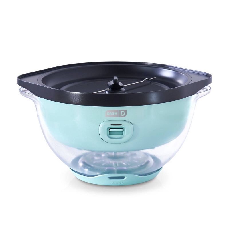 slide 4 of 11, Dash 6qt SmartStore Stirring Popcorn Maker - Aqua: Electric Popcorn Popper, 850W, Hand Wash, 1-Year Warranty, 6 qt