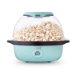 Dash 6qt SmartStore Stirring Popcorn Maker - Aqua: Electric Popcorn Popper, 850W, Hand Wash, 1-Year Warranty