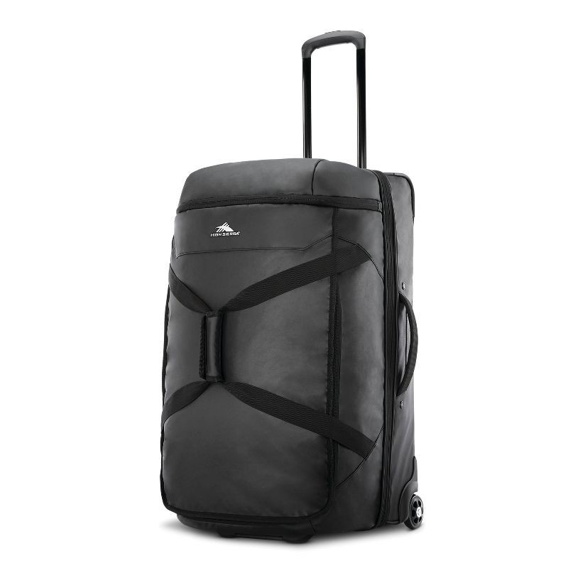 slide 2 of 9, High Sierra Wheeled Drop Bottom 70L Duffel Bag - Black Graphic Carton, 70 liter