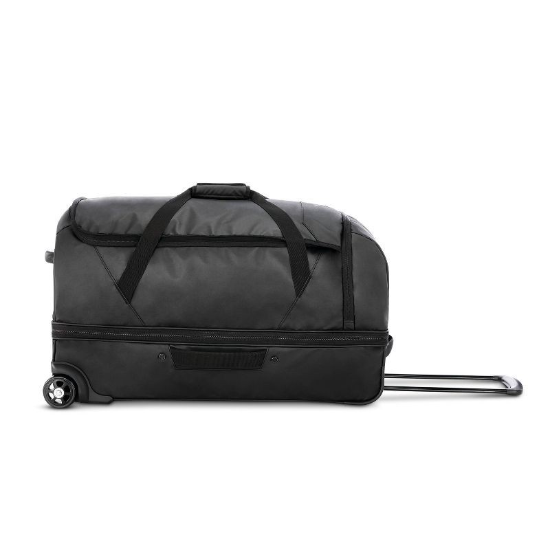 slide 3 of 9, High Sierra Wheeled Drop Bottom 70L Duffel Bag - Black Graphic Carton, 70 liter