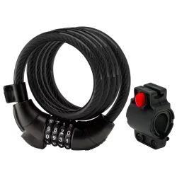 Schwinn 5' x 12mm Cable Lighted Lock Combo - Black