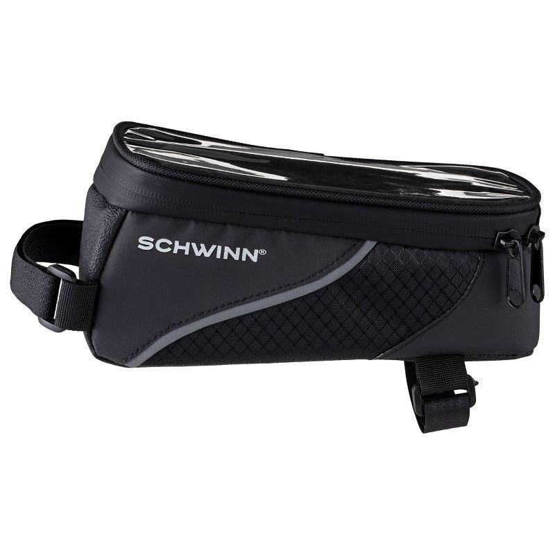 slide 3 of 3, Schwinn Top Tube Bike Phone Bag - Black, 1 ct