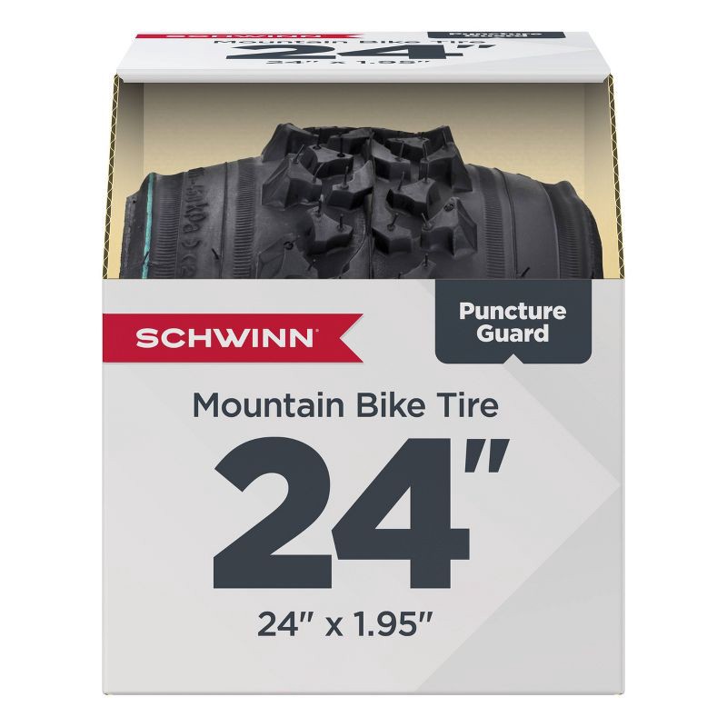 slide 1 of 6, Schwinn 24" Mountain Bike Tire - Black, 1 ct